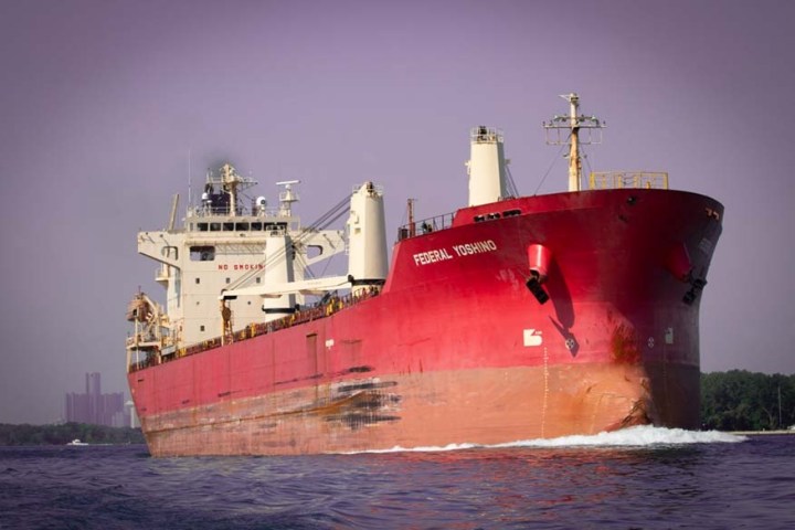 a large ship in a body of water